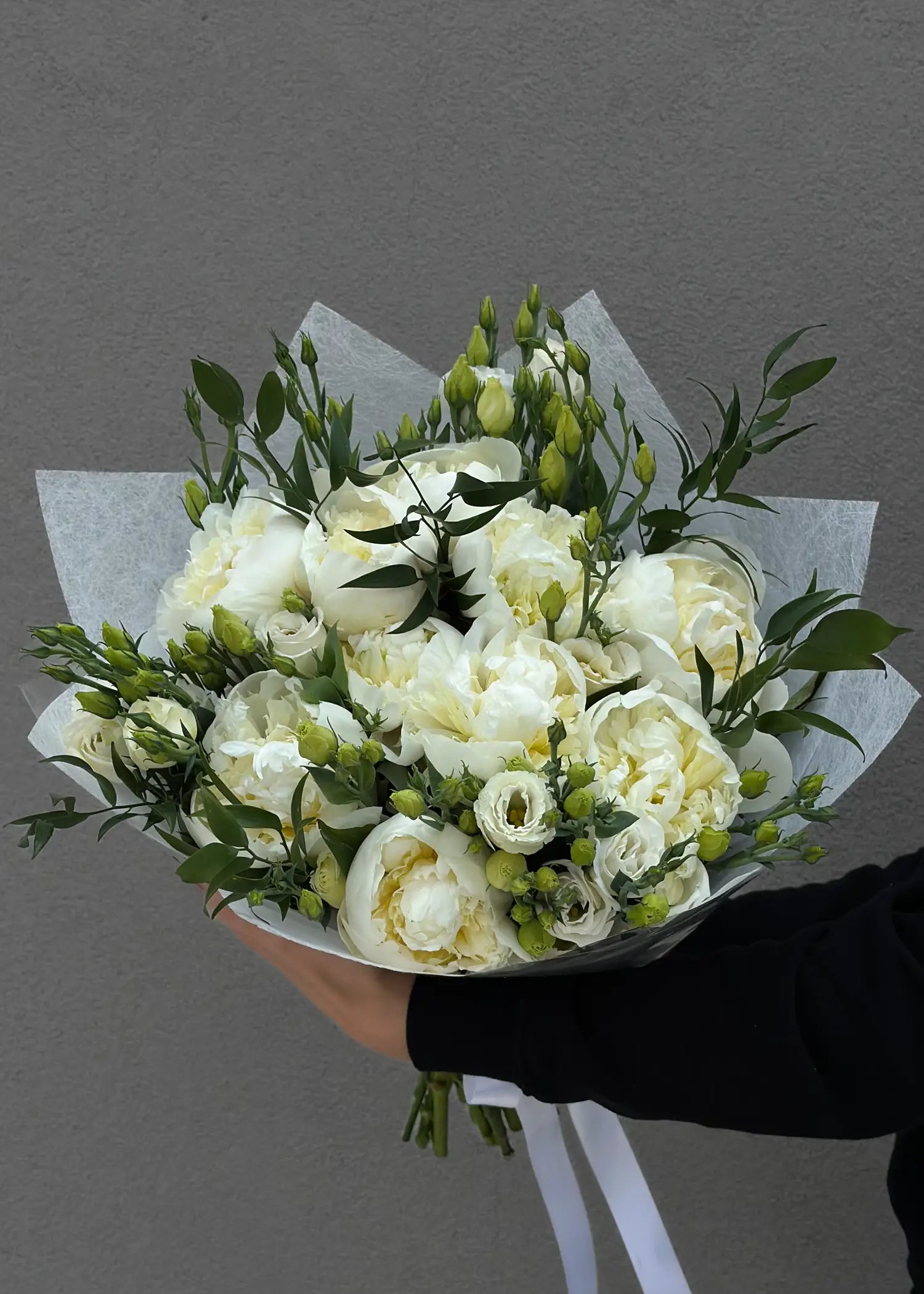 NO. 108. Bouquet with peonies and lisianthuses