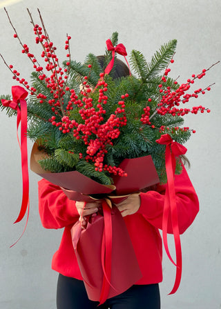 NO. 120. Bouquet with Christmas Tree and Ilex