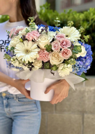 NO. 31. Gerberas Fantasy (roses, hydrangeas, gerberas, matthiolas)